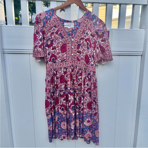 BA&Sh Valía Dress in Fuchsia - Picture 2 of 5